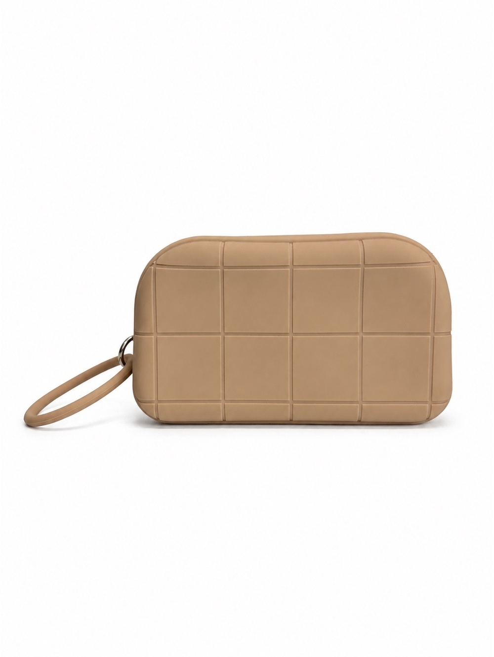 Nude Silicone Makeup Bag (7in x 4in x 3in)